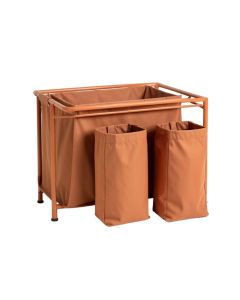 Cedar Bluff Laundry Sorting Station With Plain Removable Bags - Terracotta (synthetic illustration; no displayed measurements)