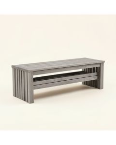 Dune Canyon Narrow Outdoor Storage Bench - Gray (synthetic illustration; no displayed measurements)