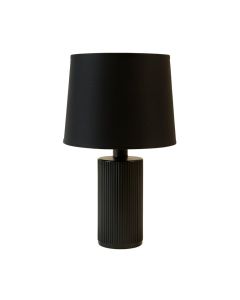 Dune Crossing Table Lamp With A Plain Fabric Shade - Black