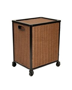 80 Qt . Rattan Rolling Cart Cooler