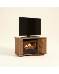 Tieton Corner Tv Stand For Tvs Up To 55 '' With Electric Fireplace Included (synthetic illustration; no displayed measurements)