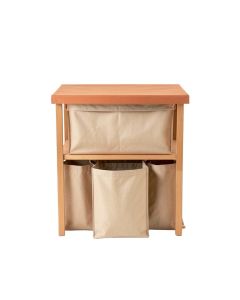 Laurel Crest Laundry Sorting Station With Plain Removable Bags - Terracotta