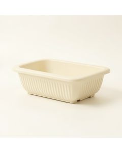 Spruce Bridge Empty Railing Planter With Integral Brackets - Ivory (synthetic illustration; no displayed measurements)