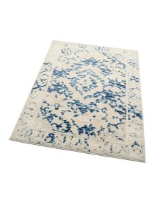 Hussain Abstract Ivory/Blue Area Rug (synthetic illustration; no displayed measurements)