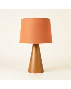 Fern Arc Table Lamp With A Plain Fabric Shade (synthetic illustration; no displayed measurements)