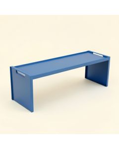 Lake Bridge Narrow Outdoor Storage Bench - Blue (synthetic illustration; no displayed measurements)