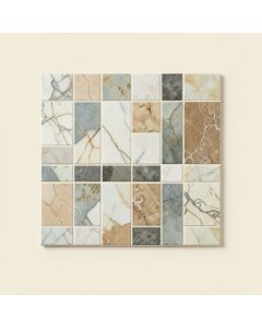 Retro Lantern 3 '' X 3 '' Porcelain Grid Mosaic Wall & Floor Tile (synthetic illustration; no displayed measurements)