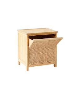 Cedar Branch Freestanding Pull-Out Hamper Cabinet - Beige (synthetic illustration; no displayed measurements)