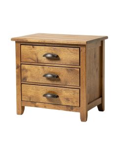 Steinhauer Classic Rustic Wood Storage 3 Drawer Nightstand (synthetic illustration; no displayed measurements)