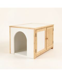 Stone Canyon Empty Furniture-Style Litter Enclosure - White (synthetic illustration; no displayed measurements)
