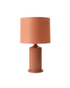 Bay Bridge Table Lamp With A Plain Fabric Shade - Terracotta