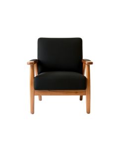 Bay Bluff Upholstered Armchair - Black (synthetic illustration; no displayed measurements)