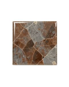 Linear Molded 2 '' X 6 '' Glass Mosaic Tile In Glossy Brown/Gray