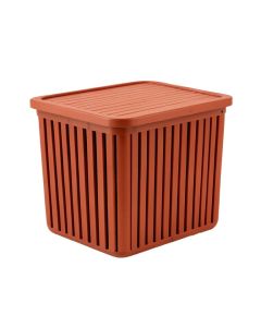Fern Bend Laundry Hamper - Terracotta (synthetic illustration; no displayed measurements)