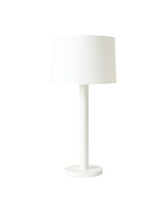 Juniper Brook Floor Lamp With A Plain Fabric Shade - White (synthetic illustration; no displayed measurements)