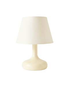 Flint Canyon Table Lamp With A Plain Fabric Shade - Cream
