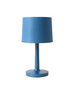 Bay Bluff Table Lamp With A Plain Fabric Shade - Blue (synthetic illustration; no displayed measurements)