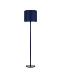 Shore Bluff Floor Lamp With A Plain Fabric Shade - Navy (synthetic illustration; no displayed measurements)