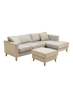 Sectional Couch With Reversible Chaise Modern L-Shape Sofa 3-Seat Couch Modular Sectional Sofa