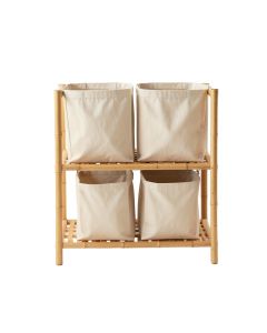Briar Brook Laundry Sorting Station With Plain Removable Bags - Beige (synthetic illustration; no displayed measurements)