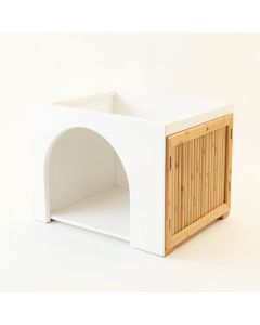 Olive Field Empty Furniture-Style Litter Enclosure - White (synthetic illustration; no displayed measurements)