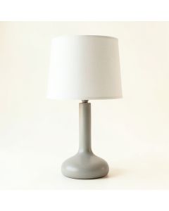 Elm Bluff Table Lamp With A Plain Fabric Shade - Gray (synthetic illustration; no displayed measurements)