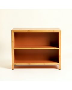Birch Bend Low Bookcase - Terracotta (synthetic illustration; no displayed measurements)
