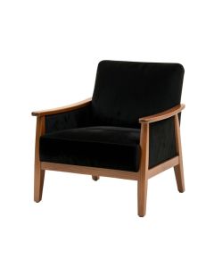 Flint Branch Upholstered Armchair - Black (synthetic illustration; no displayed measurements)