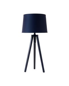 Clay Bluff Floor Lamp With A Plain Fabric Shade - Navy (synthetic illustration; no displayed measurements)