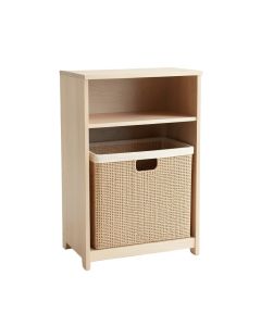 Bay Dale Freestanding Pull-Out Hamper Cabinet - Beige