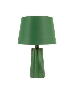 Stone Brook Table Lamp With A Plain Fabric Shade - Green
