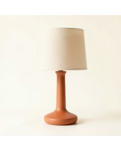 Laurel Bluff Table Lamp With A Plain Fabric Shade - Terracotta (synthetic illustration; no displayed measurements)