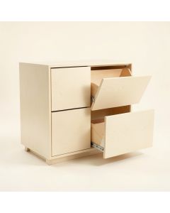 Cliff Dale Freestanding Pull-Out Hamper Cabinet - Ivory (synthetic illustration; no displayed measurements)