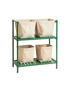 Dune Dale Laundry Sorting Station With Plain Removable Bags - Green