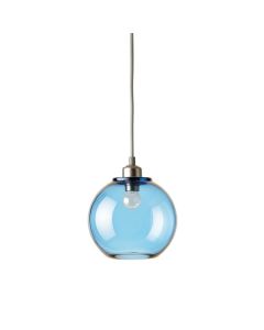 Maple Bridge Pendant Light Suspended From One Plain Cable - Blue (synthetic illustration; no displayed measurements)