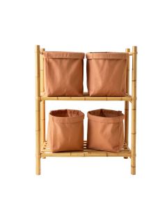 Hill Bend Laundry Sorting Station With Plain Removable Bags - Terracotta (synthetic illustration; no displayed measurements)