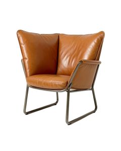 Almondsbury 29.1 '' Wide Genuine Leather Butterfly Chair