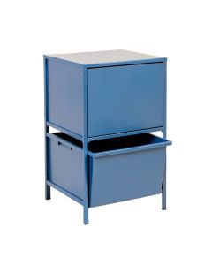 Clay Canyon Freestanding Pull-Out Hamper Cabinet - Blue (synthetic illustration; no displayed measurements)