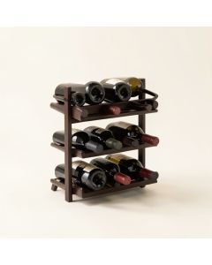 Newhall 24 Bottle Floor Wine Bottle & Glass Rack In Dark Espresso (synthetic illustration; no displayed measurements)