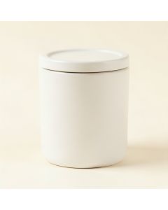 Pine Crest Storage Canister With Lid - White (synthetic illustration; no displayed measurements)