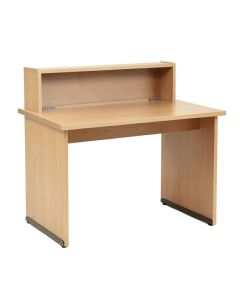 Simple Style Study Desk With Hutch (synthetic illustration; no displayed measurements)