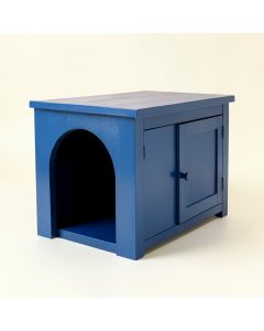 Harbor Bend Empty Furniture-Style Litter Enclosure - Blue (synthetic illustration; no displayed measurements)