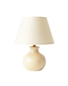 Slate Arc Table Lamp With A Plain Fabric Shade - Cream (synthetic illustration; no displayed measurements)