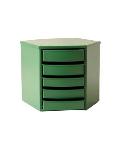 Vale Bluff Small-Parts Storage Drawer Cabinet - Green (synthetic illustration; no displayed measurements)