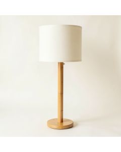 Ash Bend Floor Lamp With A Plain Fabric Shade - Ivory (synthetic illustration; no displayed measurements)