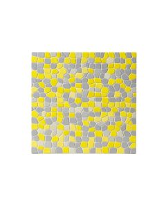 12 '' X 12 '' Pvc Peel & Stick Mosaic Tile In Gray/Yellow (synthetic illustration; no displayed measurements)