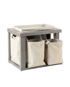 Stone Arc Laundry Sorting Station With Plain Removable Bags - Gray (synthetic illustration; no displayed measurements)
