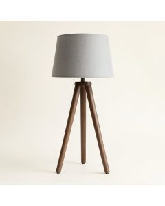 Alder Bridge Floor Lamp With A Plain Fabric Shade - Gray (synthetic illustration; no displayed measurements)