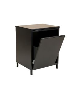 Spruce Crest Freestanding Pull-Out Hamper Cabinet - Black
