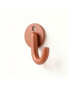 Hill Arc Wall-Mounted Robe Hook - Terracotta (synthetic illustration; no displayed measurements)